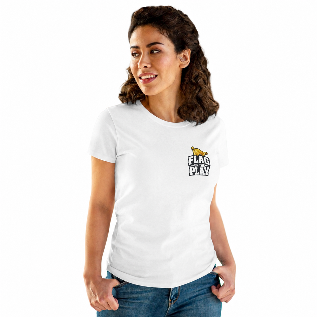 T-Shirt — 'Flag For The Play' Front Logo & "Don't Just Look At It. Huh Have Some!" Back Graphic